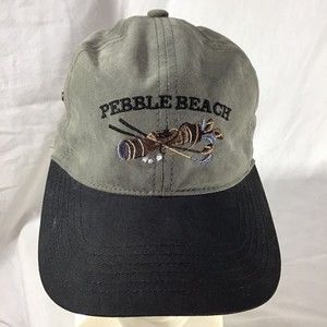 Pebble Beach Golf Bag Clubs Dorfman Pacific Gray Black Adjustable Baseball Cap